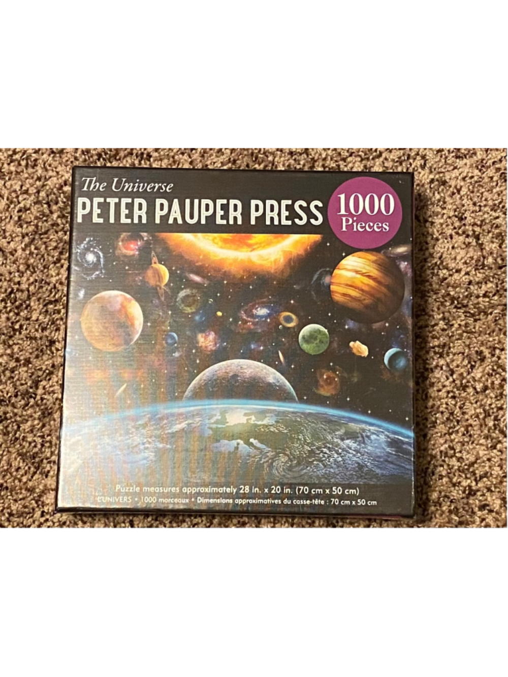 Peter Pauper Press The Universe 1000 Piece Jigsaw Puzzle One Size Black
